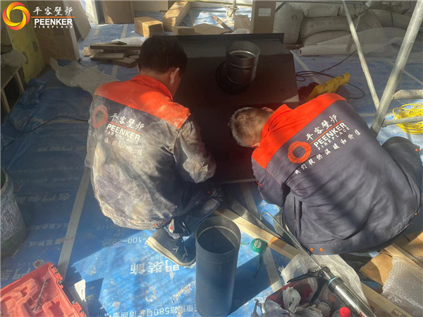 杭州綠城桃花源丹麥Morso 5660嵌入式壁爐安裝.jpg