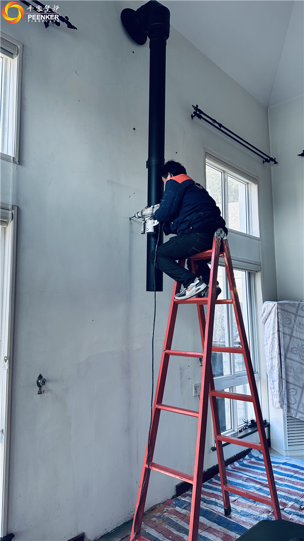 平客壁爐 | 杭州臨安別墅丹麥Morso3640對(duì)流型火爐安裝.jpg