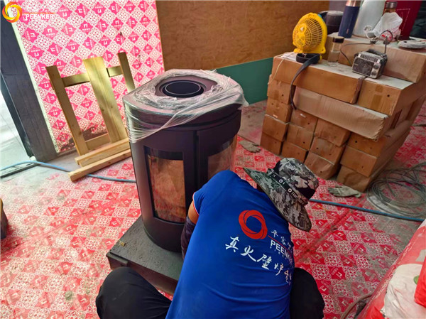 南京高淳雅苑丹麥Morso 7943鑄鐵壁爐安裝.jpg